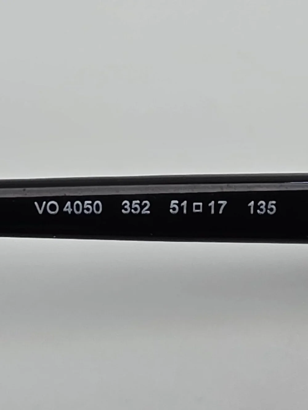 Vogue VO4050 352 Polished Black on Silver Cat Eye Eyeglasses Frame w/ Case 51mm